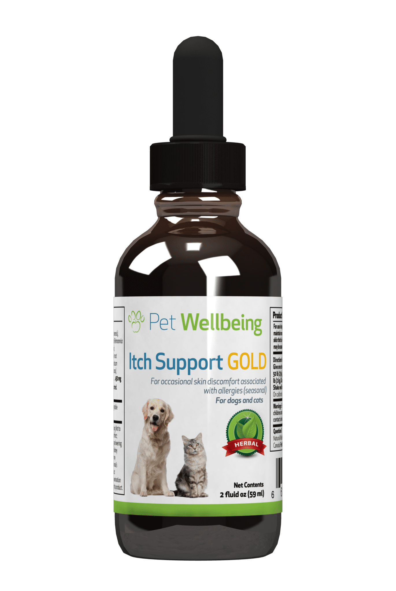 Pet Wellbeing Itch Support Gold for Cats Natural Skin Allergy