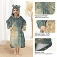 thumbnail image 3 of FORMRS Wearable Blanket Hoodie with Sleeves for Kids Cozy Flannel Sweatshirt, Retro Forest, 3 of 7