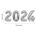 thumbnail image 2 of 2024 Balloons Number 2024 Foil Balloons For New Years Eve Party Supplies Anniversary Party Graduation Decorations Home Office Decoration, 2 of 2