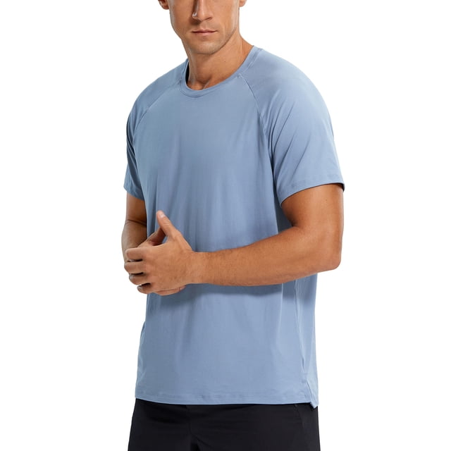 Remera CRZ YOGA deportiva de secado rápido y elástica azul pizarra XL