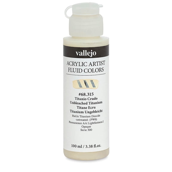 Vallejo Fluid Acrylic - Unbleached Titanium, 100 ml