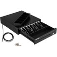 thumbnail image 1 of Cash Register Drawer, 13" 12 V, for POS System with 4 Bill 5 Coin Cash Tray, Removable Coin Compartment & 2 Keys Included, RJ11/RJ12 Cable for Supermarket, Bar, Coffee Shop, Restaurant, 1 of 7