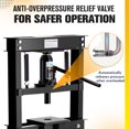 thumbnail image 3 of COZONY 12T Heavy Duty Hydraulic Shop Press – H-Frame Floor Press w/ Adjustable Work Table & Press Plates,Black, 3 of 11
