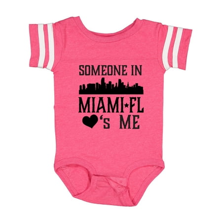 

Inktastic Miami Florida Someone Loves Me Skyline Gift Baby Boy or Baby Girl Bodysuit