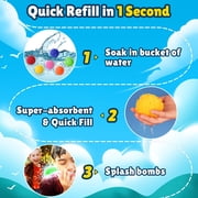 CPSYUB Refillable Reusable Water Balloons 60 Pack 2.5 Inch