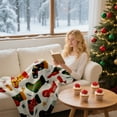 thumbnail image 5 of Christmas Flannel Throw Blanket 30x39 Inches, Soft Polar Fleece Blanket with Holiday Patterns, Compact Warm Blanket for Travel, Nap, and Personal Use During Winter Months, 5 of 7