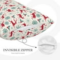Adobk Vintage Christmas Reindeer Print Pillowcases Cotton Queen Pillow