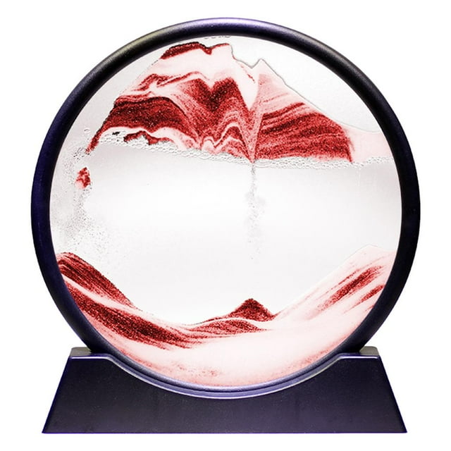 GUOOL Queen 3D Flowing Sand Painting, Dynamic Natural Landscape Flowing Sand Picture Orange 10inch