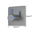 thumbnail image 2 of Fotosnow Ganchos Adhesivos Colgador De Toallas Ganchos De Pared para Colgar Abrigo Sombrero Toalla Gancho para Albornoz Montaje En Pared Acero Inoxidable Impermeable - Baño Y Dormitorio Gris 4 Paquete, 2 of 5