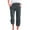 Dark Gray, variant on snilers Womens Capris Pants High Waist Drawstring Comfy Casual Trousers Buttons Trim Sweatpants with Pockets