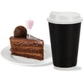 thumbnail image 2 of Nicole Home Collection 00743 Ripple Hot Cup with Lid, 12-Ounce, Black, 2 of 5