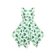 thumbnail image 4 of Girls Dress Green Clover St Patrick Hanky Hem Festive Party Spring Summer 10 Years, 4 of 6