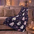 thumbnail image 6 of Ghost Pumpkin Scene Ghosts And Pumpkins Spooky Holiday Art Halloween Lovers Playful Harvest Motif Warm Flannel Blanket, Halloween Gift for Living Room and Family Room Home Decor, 6 of 9