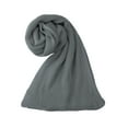 thumbnail image 1 of INSPIRE CHIC A418-D27 Unisex Dark Gray NEWS 81.9' Length Rectangle Solid Color Casual Scarf F, 1 of 5