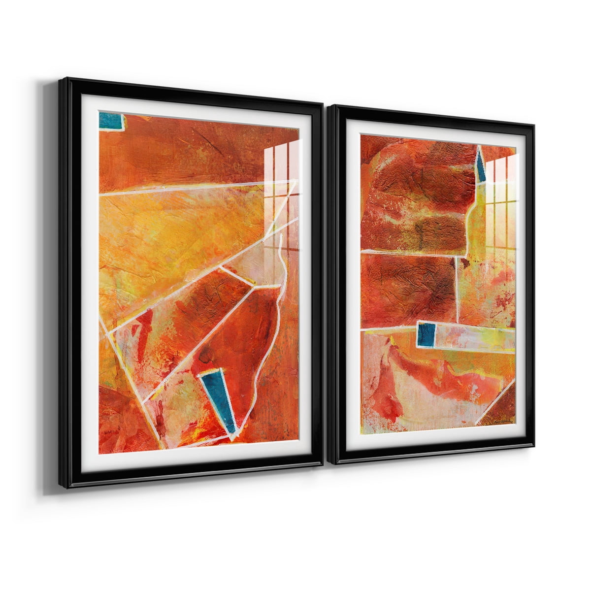 Wexford Home Primary Connection III Premium Framed Print, 26.5" x 36.5" - Ready to Hang, Black (Set of 2)