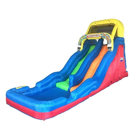 Commercial Water Slide - Banzai Double Drop Raceway 2 Lane Inflatable Kids Outdoor Bounce Water Slide