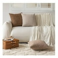 thumbnail image 4 of Mocha Brown Chenille Throw Pillow Cover, Soft Textured Decorative Cushion Case for Sofa Couch and Living Room Decor, 4 of 8
