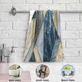 thumbnail image 5 of Geometric Marble Hand Towels 2 PCS, Golden Glitter Kitchen Towel Ultra Soft and Highly Absorbent,Decorative Fingertip Face Towel for Bathroom Hotel, 28.3"x14.4", 5 of 5
