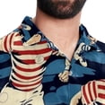 thumbnail image 5 of Football Men's Button Down Hawaiian Poplin Shirt Summer Beach Printed Casual Short Sleeve Unisex Shirts, 5 of 6