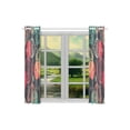 thumbnail image 3 of Mkhert Red Round Pattern Blackout Window Curtain Kitchen Curtain 26X39 Inch, 2 Panels, 3 of 3