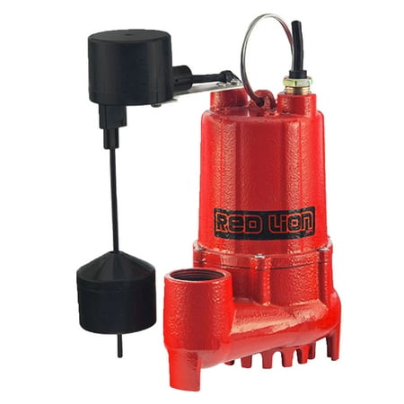 - Red Lion RL-SC33V 1/3 HP Cast Iron Submersible Sump Pump with Vertical Switch