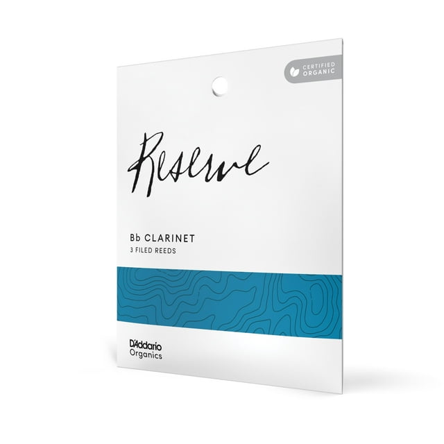 Cañas para clarinete D'Addario Organic Reserve Bb 2.5 Strength, paquete de 3