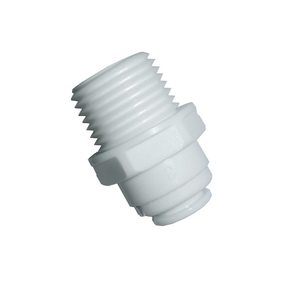 YZM Straight Male Thread Adapter 1/2" Male x 3/8" OD Tube Quick Connector,for  Water Purifiers Filters Reverse Osmosis Systems,100 pcs.