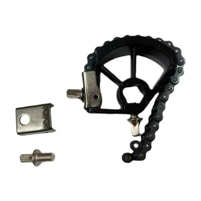 VONKY Single Pedal Double Chain Easy to Install Stable Convenience Useful Drum Kit black black 14CM