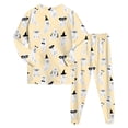 thumbnail image 6 of BOBOGOJP Baby Boys Pajamas Set Girls Halloween Pajama Set Long Sleeve Pants Sleepwear Outfits Cute Pumpkin Print Toddler Kids Loungewear Yellow for Size 5-6 Years, 6 of 8