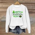 thumbnail image 2 of Fadeal Chandail en Molleton pour Femmes St Patricks Printemps Col Rond Imprimé Lettre St. Day Ample Décontracté Chandail à Capuchon St Patricks Day Chemise Femmes Blanc L, 2 of 4