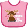 thumbnail image 3 of Inktastic It Moose Be Love with Cute Moose Boys or Girls Baby Bib, 3 of 4