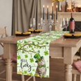 thumbnail image 2 of Table Runners 90 Inches Long Dress Scarves, St. Patrick's Day Farmhouse Coffee/Dining/Kitchen Table Runner for Living Room, Lucky Cat Shamrock Grasses Trees 13x90 Inch, 2 of 9
