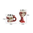 thumbnail image 6 of Pebbuoy Novelty Beer Mug Skull Shape Realistic Octopus Tentacles Stainless Steel Medieval Halloween Party Wine Cup Whisky Shot Glasses Drinking Cup, 6 of 7