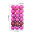 thumbnail image 3 of Neoargh 36 Pack 1.18‑Inch Hanging Christmas Baubles Set, Plastic Ornaments for Xmas Tree Decor, Watermelon Red, 3 of 6