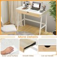 thumbnail image 4 of Demi Bonn Wooden Computer Desk with Drawer for Home Office Desk Study Writing Table, White, 4 of 9