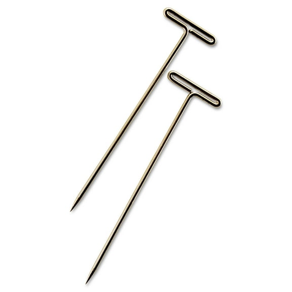 GEM T-Pins, Steel, Silver, 1 1/2", 100/Box (87T)