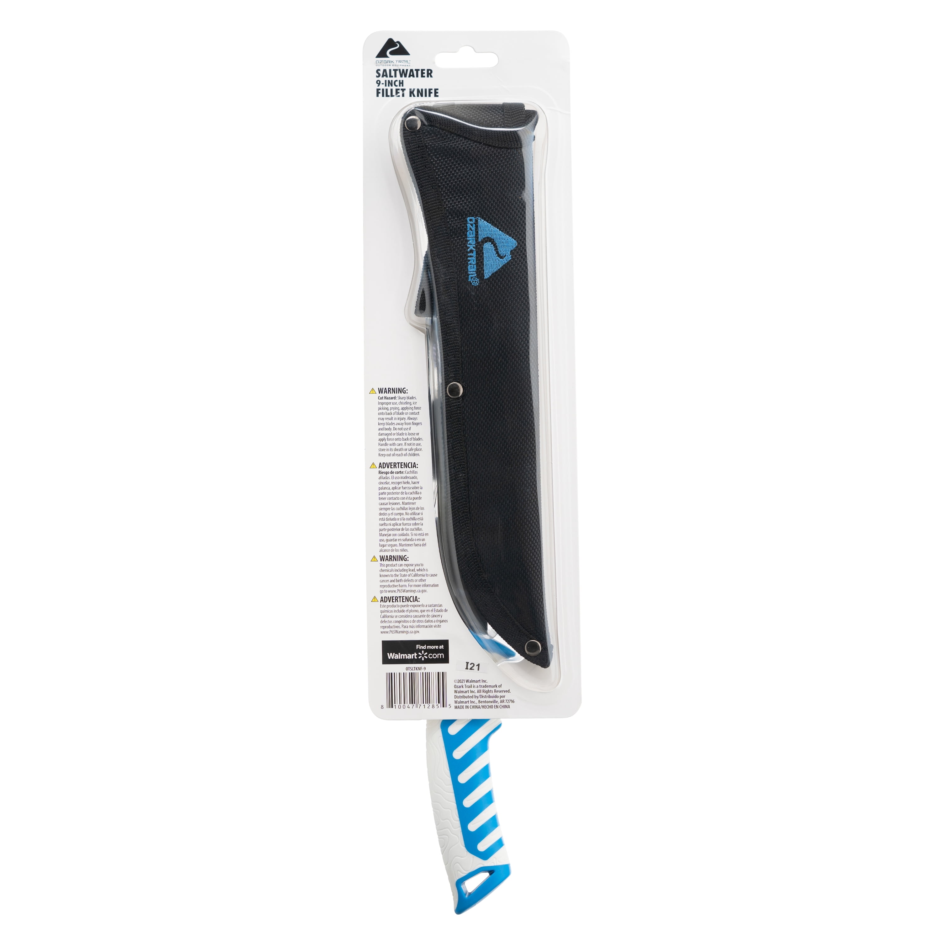 Ozark Trail Saltwater 9″ Fillet Knife, Straight Edge