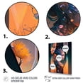 thumbnail image 3 of Designart Alien Face With Flowers 2 Hexagon Canvas Wall Art, 3 of 5