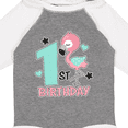thumbnail image 4 of Inktastic 1st Birthday with Flamingo Stars and Hearts Girls Long Sleeve Baby Bodysuit, 4 of 5
