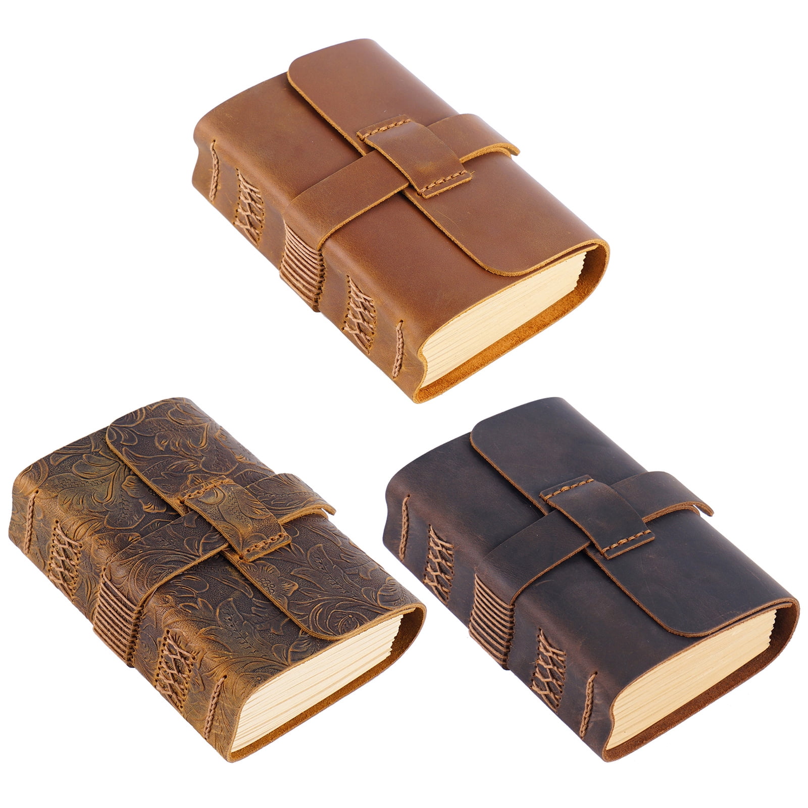 Retro Leather Journal Notebook Thicken Notepad Planner Sketchpad for Women Men