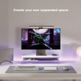 thumbnail image 3 of Monitor Stand Acrylic Dual Monitor Riser Acrylic Monitor stand with Storage Organizer for Computer Laptop Printer TV Oak, 3 of 7