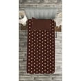 thumbnail image 3 of Ambesonne Abstract Quilted Bedspread Set 2 Pcs, Old Fashion Retro Dots, Twin Size, Brown Beige, 3 of 3