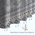 thumbnail image 6 of Blue Geometric Chevron Dot Pattern Shower Curtain 36"x72" ,Bathroom Decorative Shower Curtains Set with 12 Hooks,Modern Waterproof Washable Shower Curtain, 6 of 6