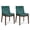 Green, variant on Valentine Mid-Century Modern Light Gray Fabric Dining Chair Set of 2