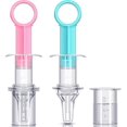 thumbnail image 1 of 2 Pieces Baby Oral Feeding Syringe Baby Liquid Feeder Dispenser With Pacifier Head Suitable For Infants Newborns (blue And Pink), 1 of 5