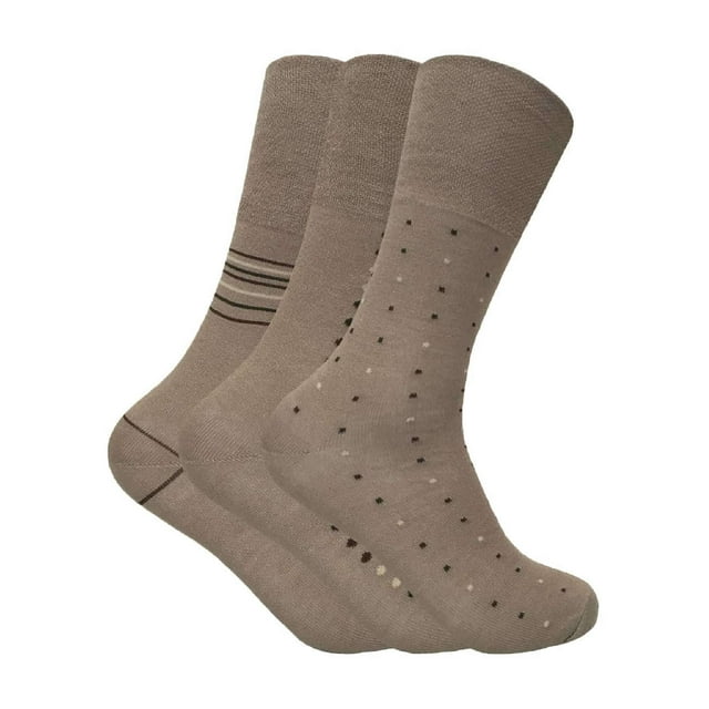 Sock Snob - Mens 3 Pairs Non Elastic Top Antibacterial Anti Sweat Bamboo Socks