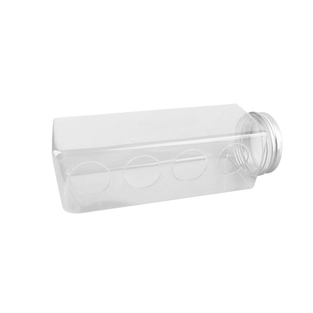 Comedero para pollitos, duradero, sin residuos, portátil, fácil de desmontar, transparente, con múltiples agujeros, para patos. 4 agujeros