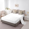 thumbnail image 3 of Erosebridal Literie Fleur Rose Taille Simple, Ensemble de Couette Marguerite Blanche avec Draps, Super Confortable 7 Pcs, 3 of 5