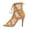 Brown, variant on Women’s Peep-Toe Mesh Lace-Up Stiletto Heel Ankle Boots, Breathable Hollow-Out Dance Heels with Rear Zipper, Elegant Open-Toe Booties for Latin Jazz Performance & Evening Party, 3 Colors