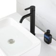 thumbnail image 3 of Grifo de lavabo de acero inoxidable 304, lavabo sobre encimera, lavabo artístico, grifo frío y caliente, negro, 3 of 3